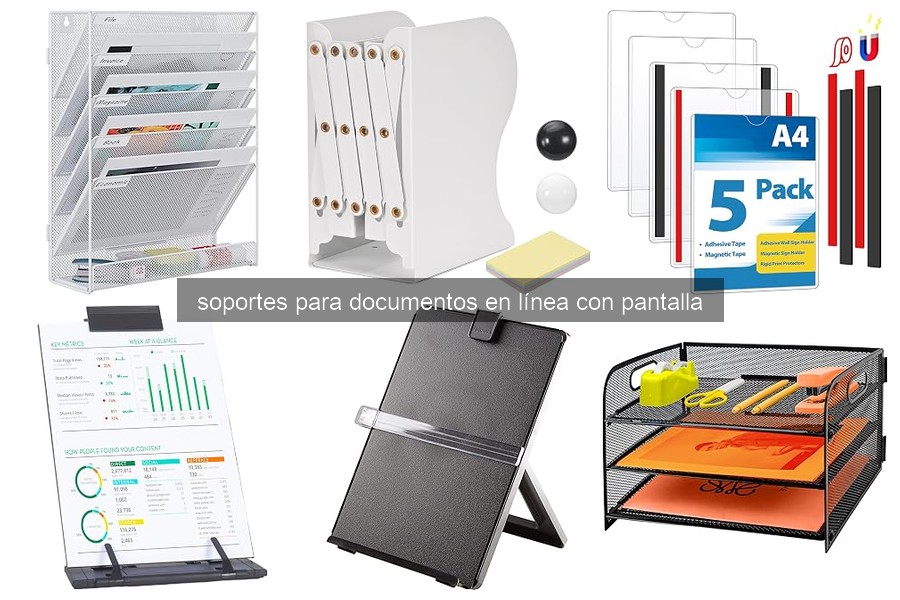 Descubre los Soportes para Documentos en Línea con Pantalla