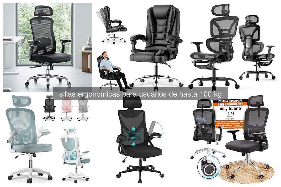 Mejores sillas ergonómicas para usuarios hasta 100 kg en 2026
