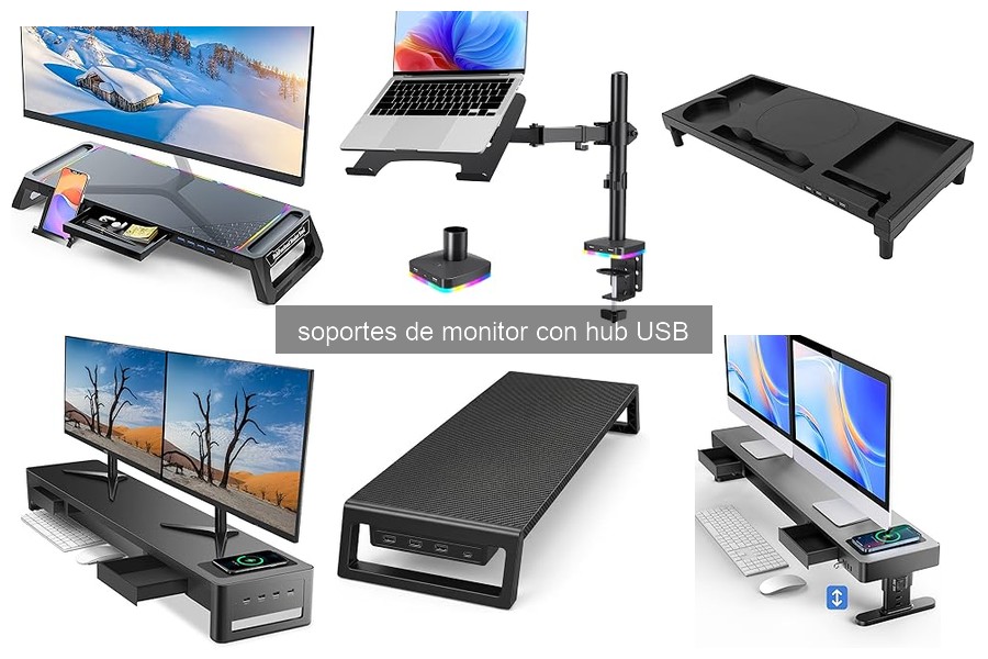 Mejores Soportes de Monitor con Hub USB para Oficinas Pequeñas