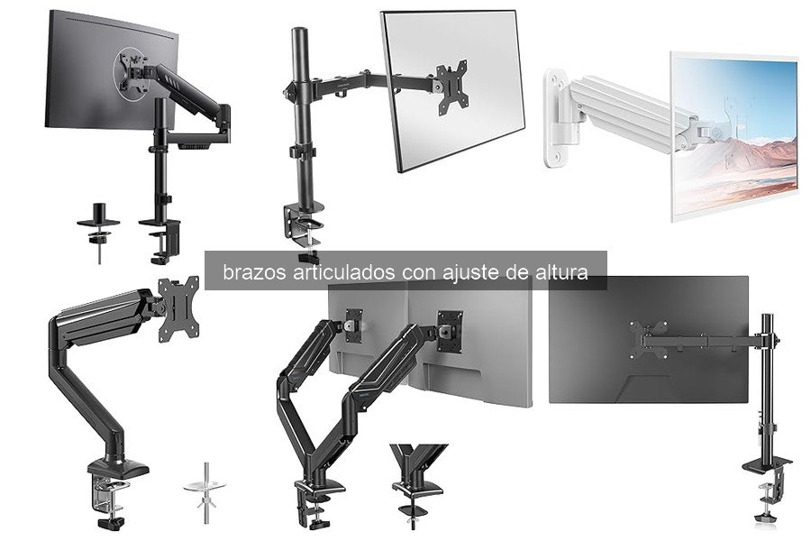 ¿Qué es un brazo articulado con ajuste de altura?