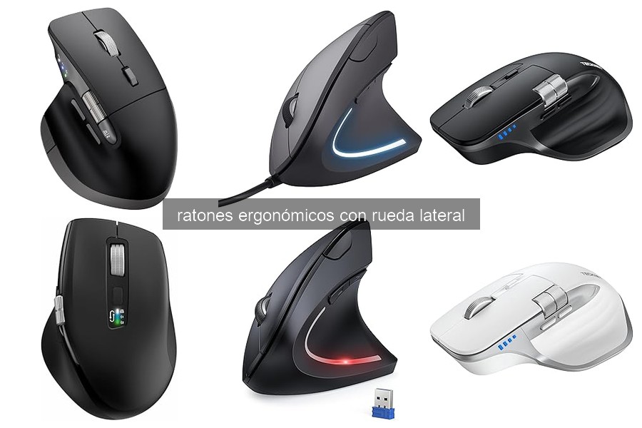 ¿Qué es un ratón ergonómico con rueda lateral?