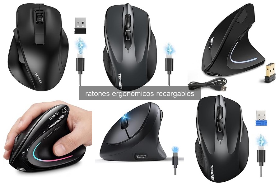 ¿Qué son los ratones ergonómicos recargables y cómo funcionan?